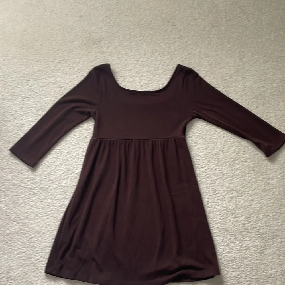 Julie’s Closet Pullover Brown Top Size Small 3/4 Length Sleeves - Picture 3 of 4